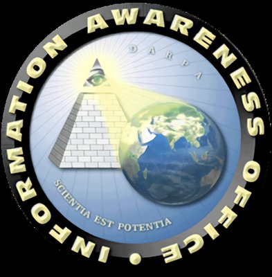 Total Information Awareness program logo — an all-seeing eye illuminating a globe
